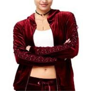 Material girl lace up sleeves size Small